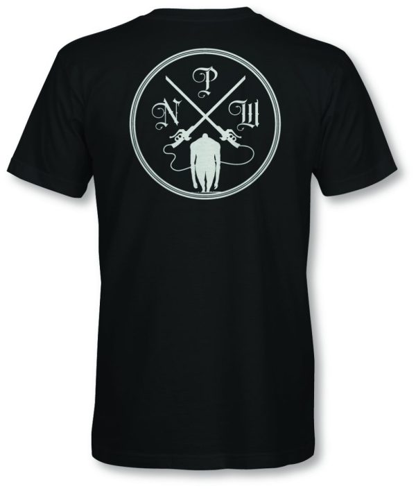 Black graphic tee of the PNW, attack of titan inspired